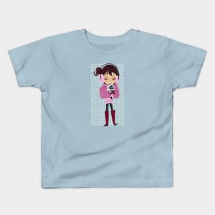 Lady and Cat 1 Kids T-Shirt